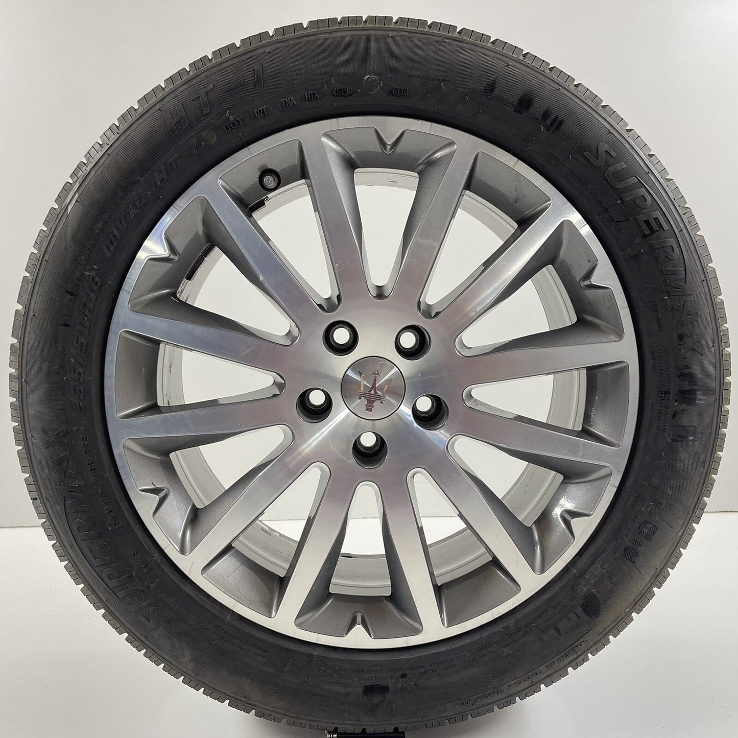 14-22 MASERATI GHIBLI FRONT WHEEL RIM W/ TIRE 18x7.5 +43 OFFSET 670011872 OEM