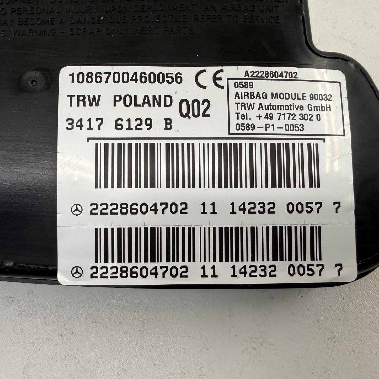 2014-2015 Mercedes-Benz S550 S63 W222 Driver Left Front Seat Airbag Air Bag OEM