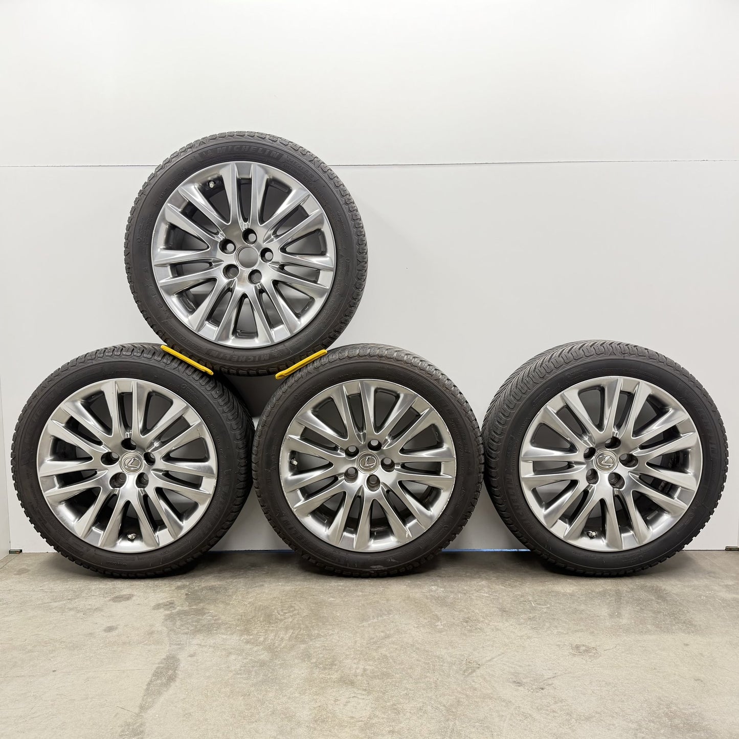 2013-2017 Lexus LS460 19" 19x8 Wheels Set Rims & Tires 7 Twin Spoke Factory OEM