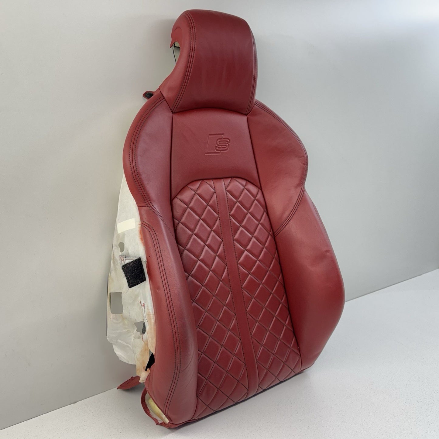 18-24 Audi S4 S5 Passenger Right Front Sport Seat Upper Cushion Magma Red OEM