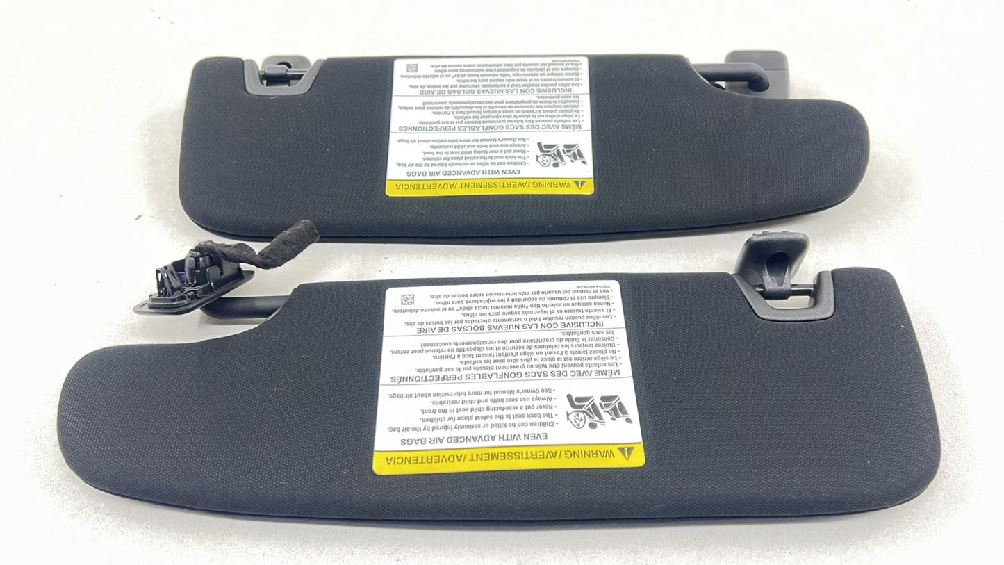 24-25 FORD MUSTANG GT LEFT & RIGHT FRONT SUNVISOR SUN VISOR SHADE PAIR BLACK OEM