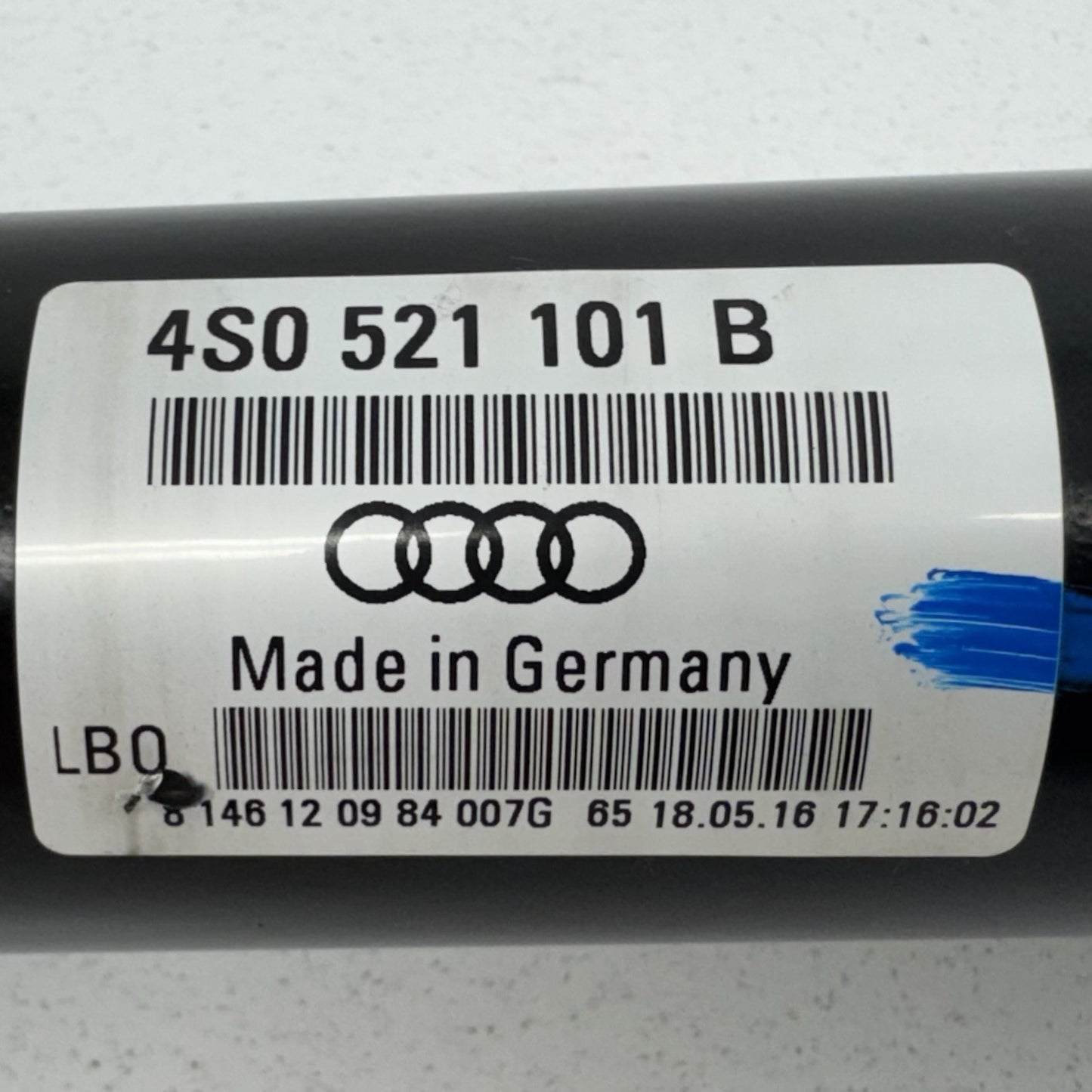 17-23 Audi R8 Front Driveshaft Drive Shaft Propeller Line 4S0521101B OEM