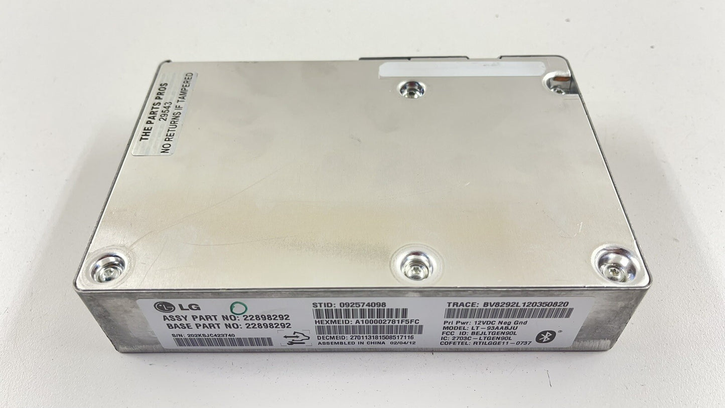 12-15 CHEVROLET CAMARO SS BLUETOOTH COMMUNICATION INTERFACE 22898292 OEM