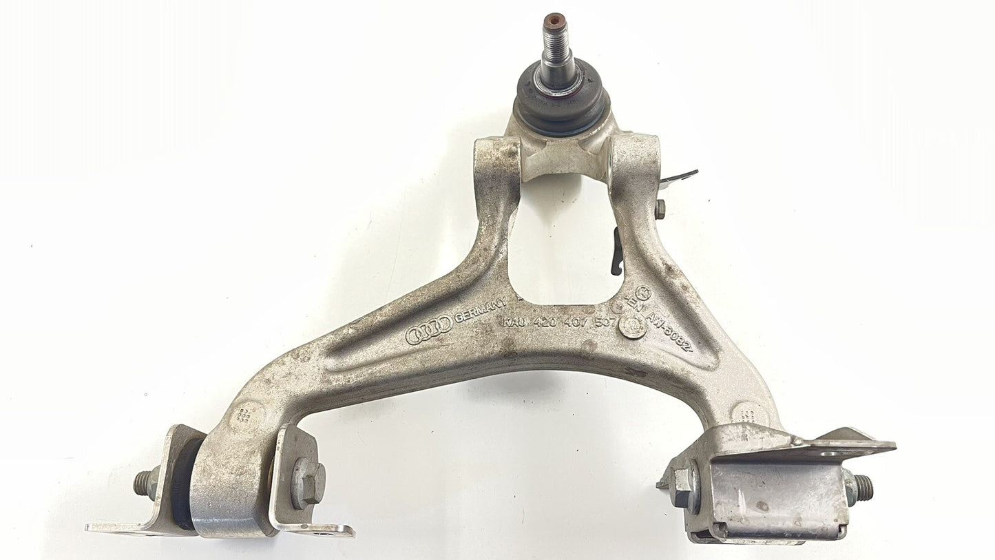 08-15 AUDI R8 SPYDER DRIVER LEFT FRONT UPPER CONTROL ARM 420 407 505 E OEM