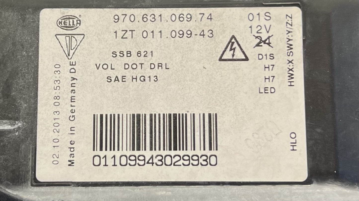 14-16 Porsche Panamera Left Front Headlight Head Light Lamp 97063106974 OEM