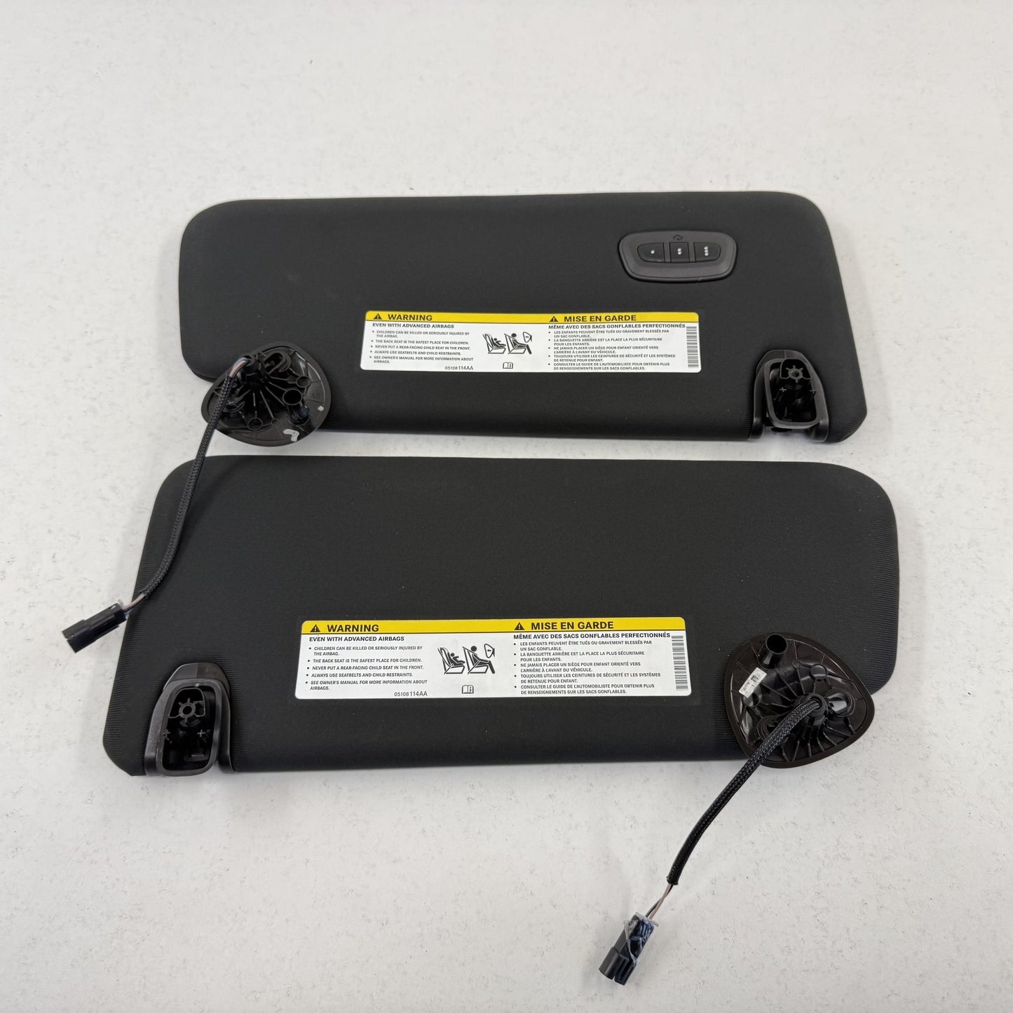 2019-2026 Ram 2500 3500 Sunvisor Sun Visor Shade Pair Left &amp; Right Black OEM