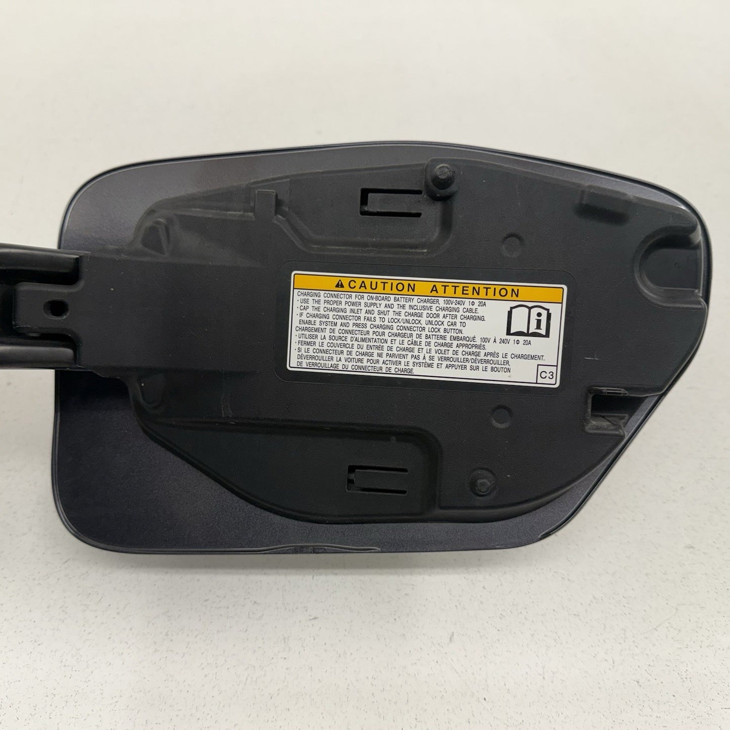20-22 Toyota Prius Prime Charging Station Plug Port Cap Door Lid Cover Gray OEM