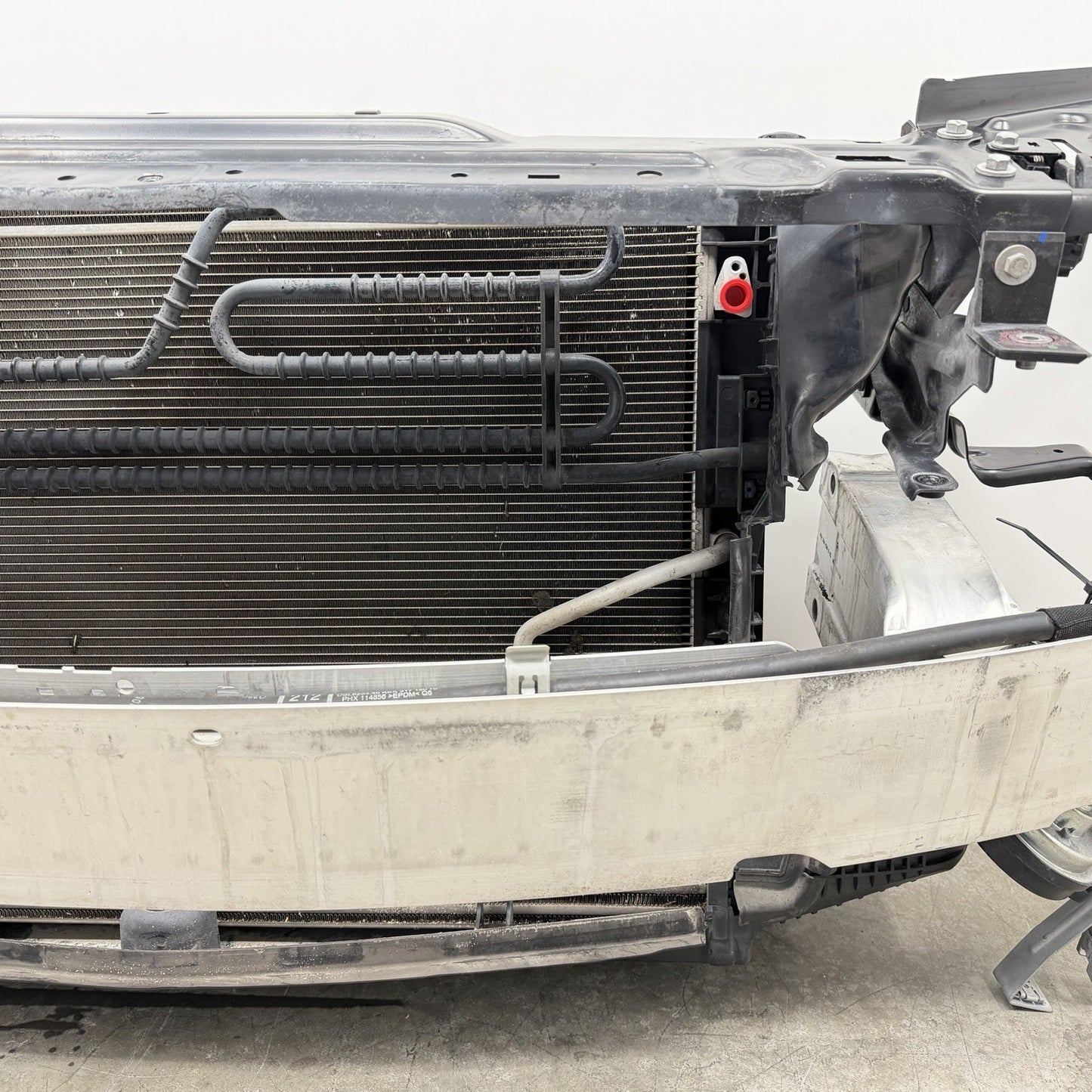 12-14 Mercedes W204 C250 Radiator Support W/ Rebar & Radiator Fan Assembly OEM