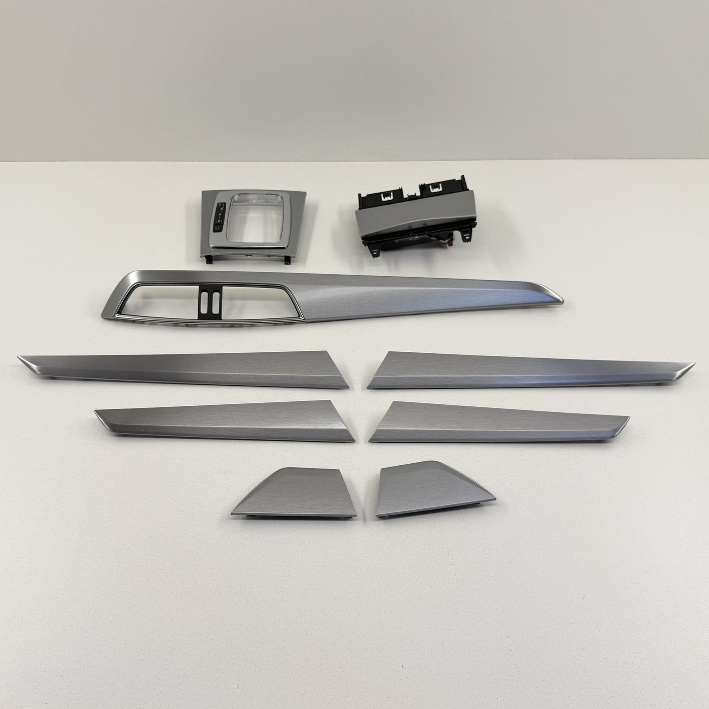 12-14 Mercedes C250 W204 Dash Door Center Console Interior Trim Set Aluminum OEM