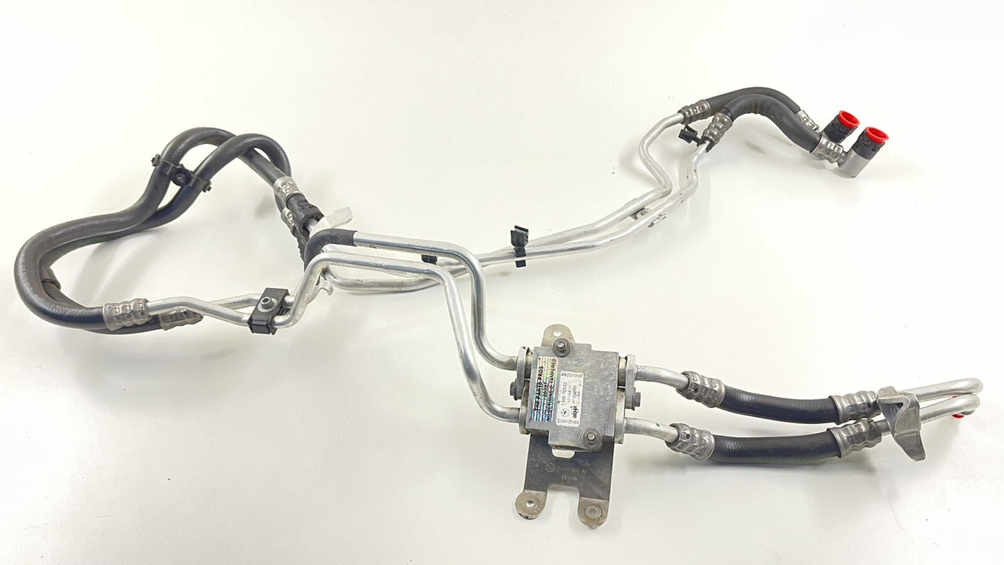 15-21 BMW M2 M3 M4 TRANSMISSION OIL COOLER COOLING LINE PIPE HOSE W/ BLOCK OEM