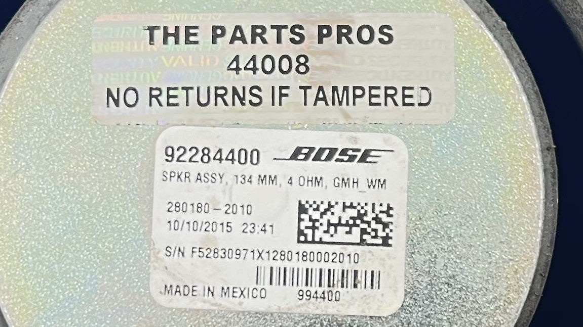 14-17 CHEVY SS SEDAN REAR DOOR SPEAKER TWEETER 92284400 OEM