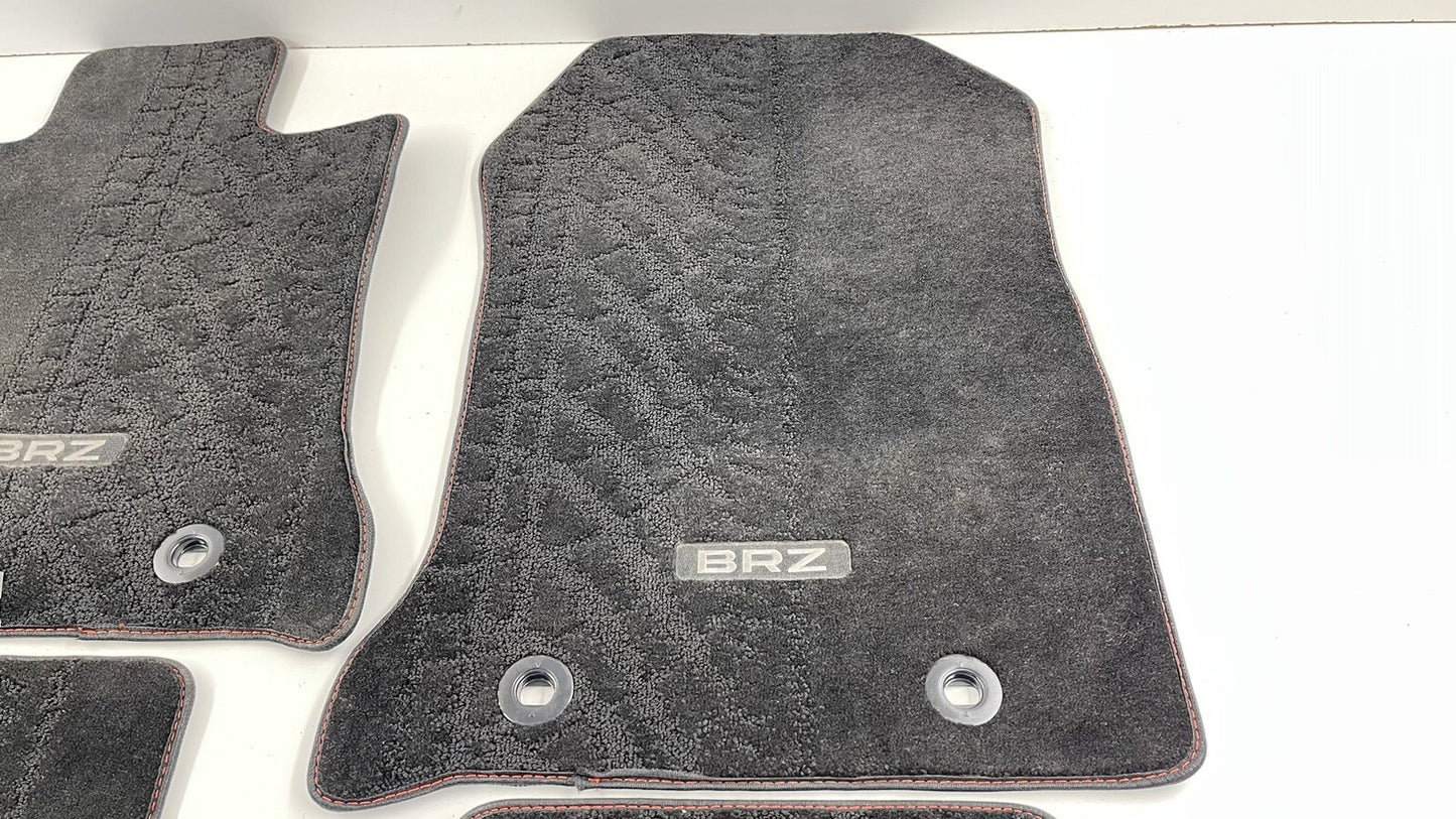 22-23 SUBARU BRZ LEFT RIGHT FRONT REAR CARPET FLOOR MAT BLACK SET OEM