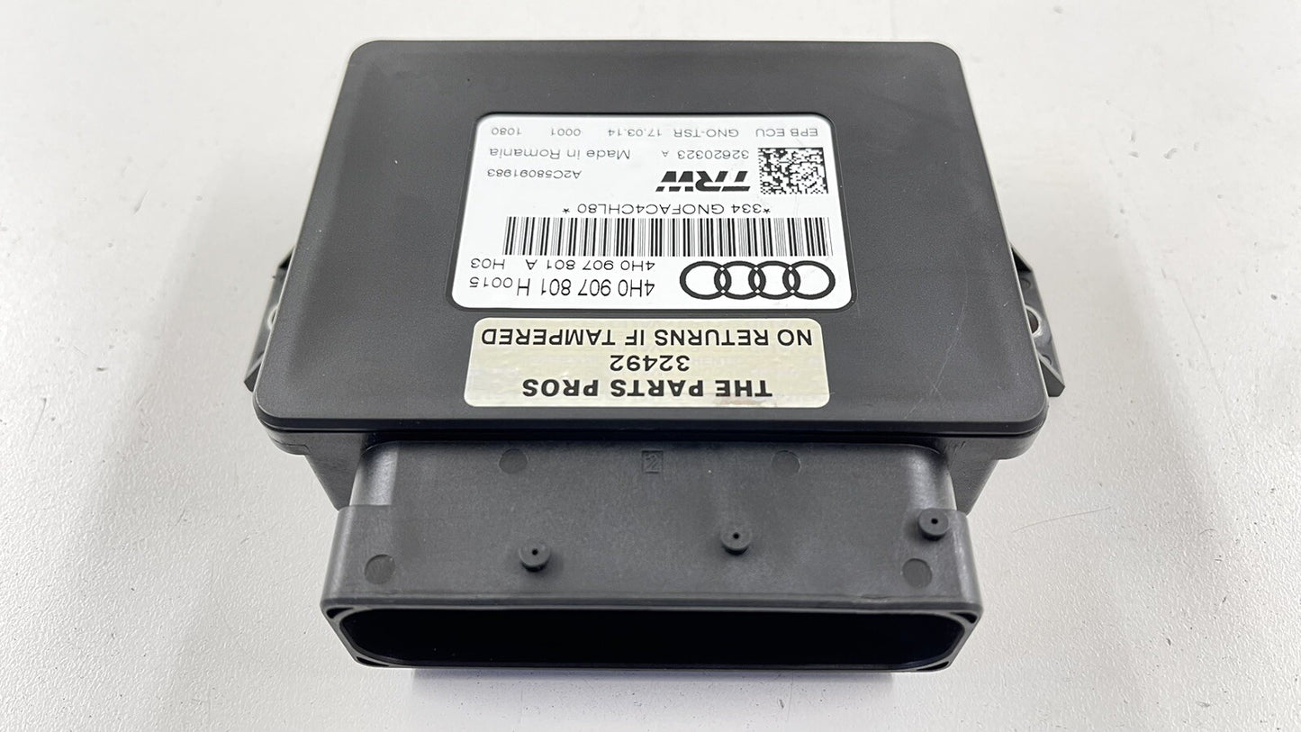 15-18 AUDI A8 EMERGENCY PARKING PARK BRAKE CONTROL MODULE 4H0 907 801 H OEM
