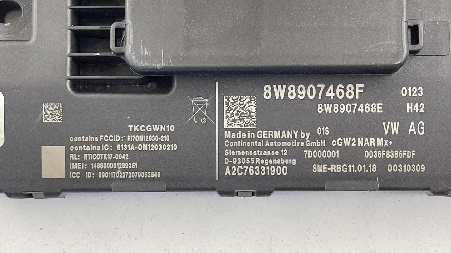 17-20 AUDI A4 S4 A5 S5 INTERFACE GATEWAY CONTROL MODULE 8W8 907 468 F OEM
