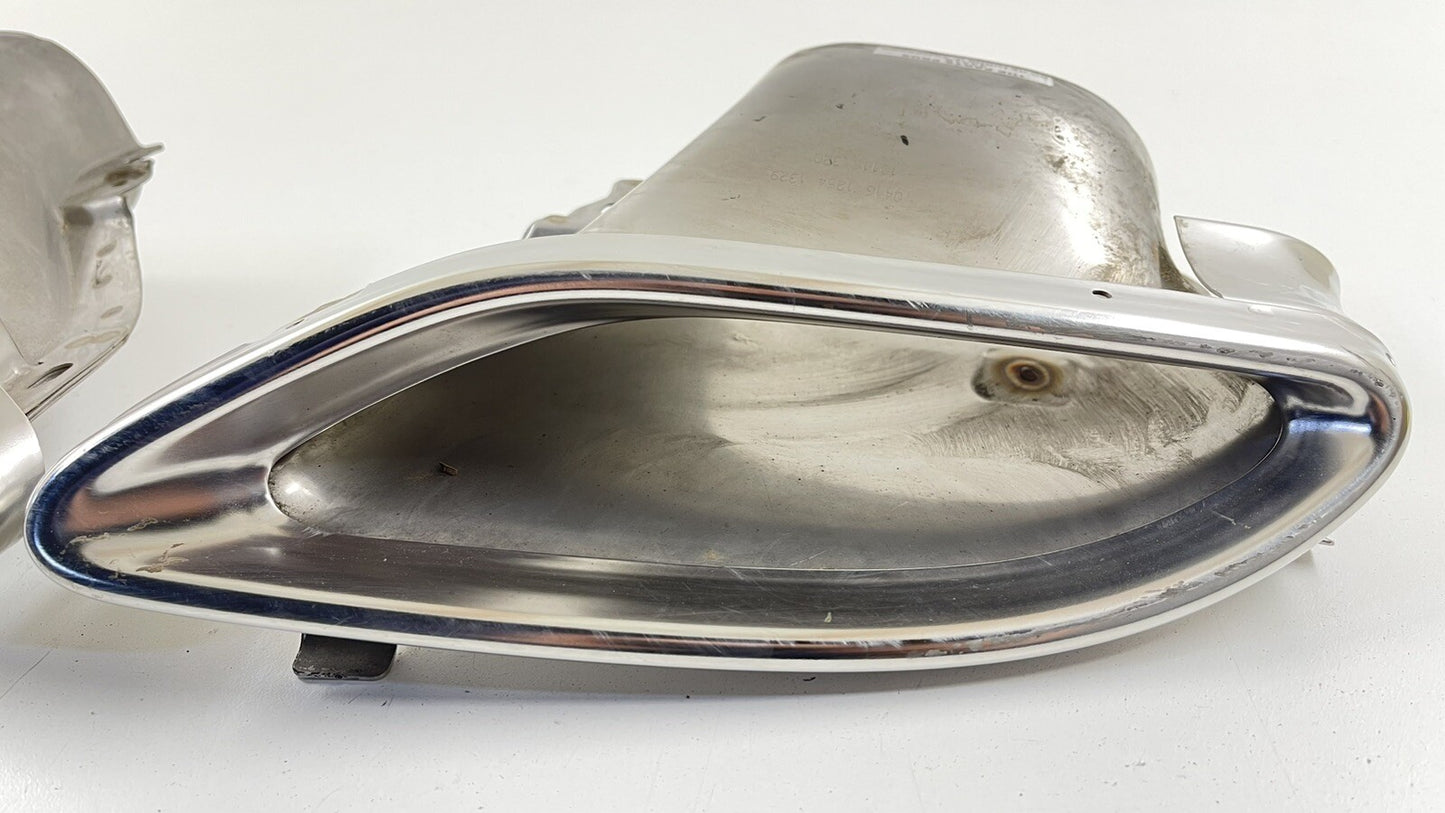 14-17 MERCEDES BENZ E550 W207 LEFT & RIGHT REAR MUFFLER EXHAUST TIP PAIR OEM