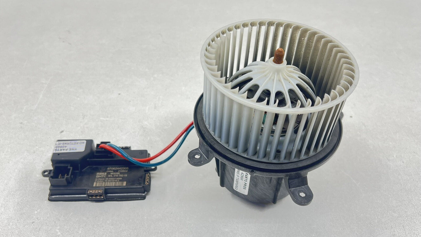 10-16 PORSCHE PANAMERA HVAC HEATER CORE BOX BLOWER FAN MOTOR W/ FAN RESISTOR OEM