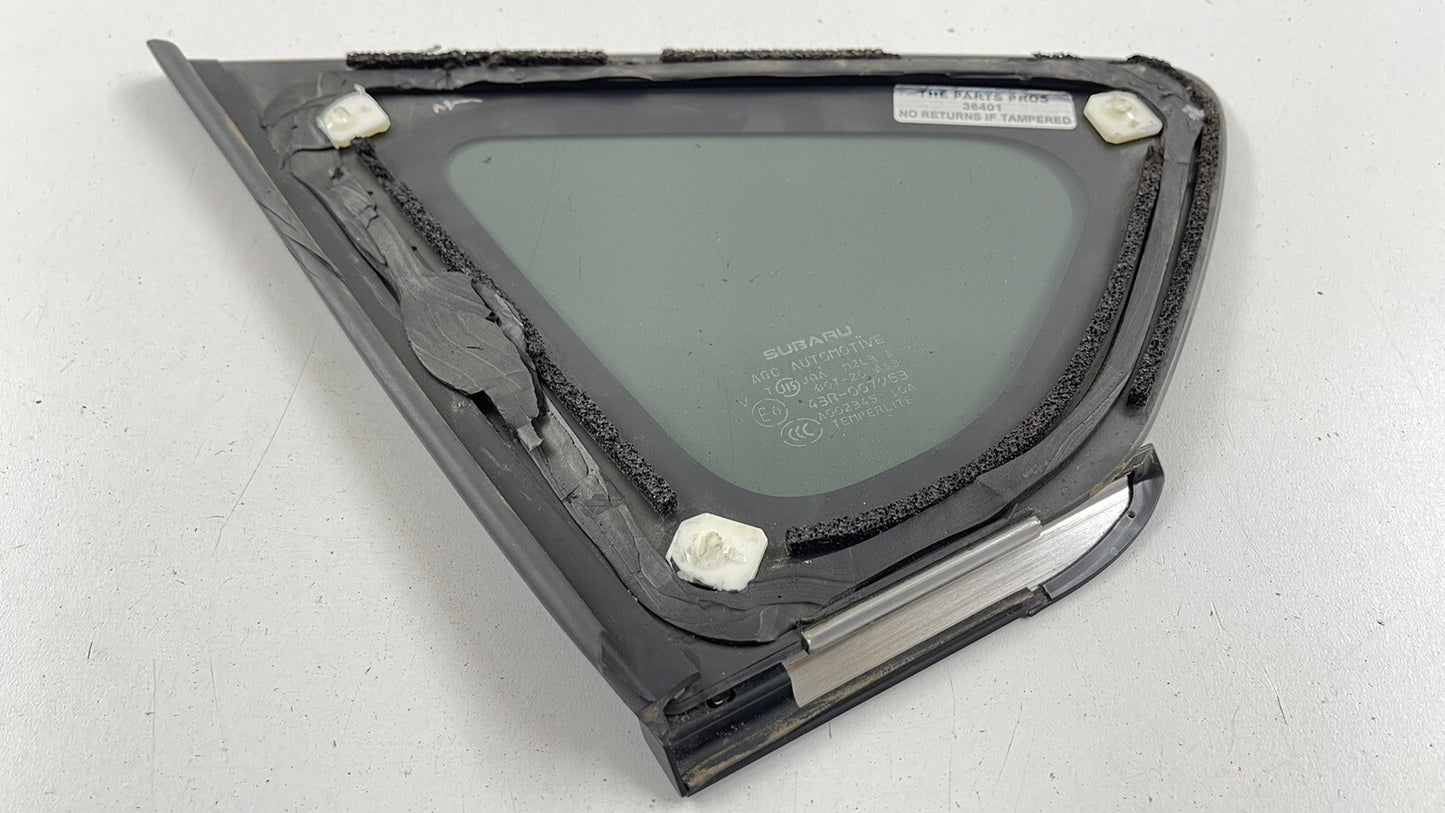 18-23 SUBARU CROSSTREK PASSENGER RIGHT REAR QUARTER PANEL GLASS 43R-007953 OEM