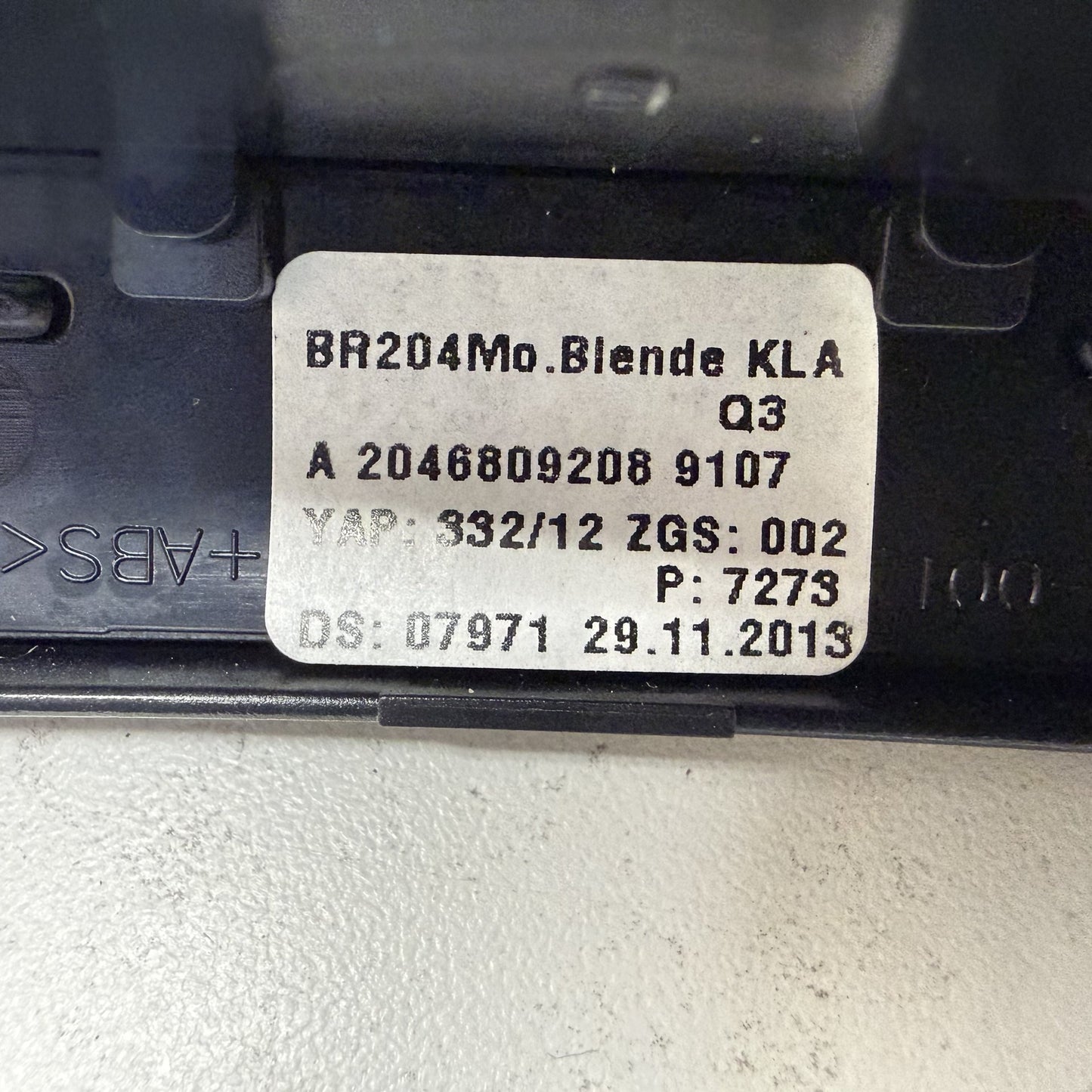 2012-2014 Mercedes C250 C300 C350 W204 HVAC AC Climate Control Switch Panel OEM