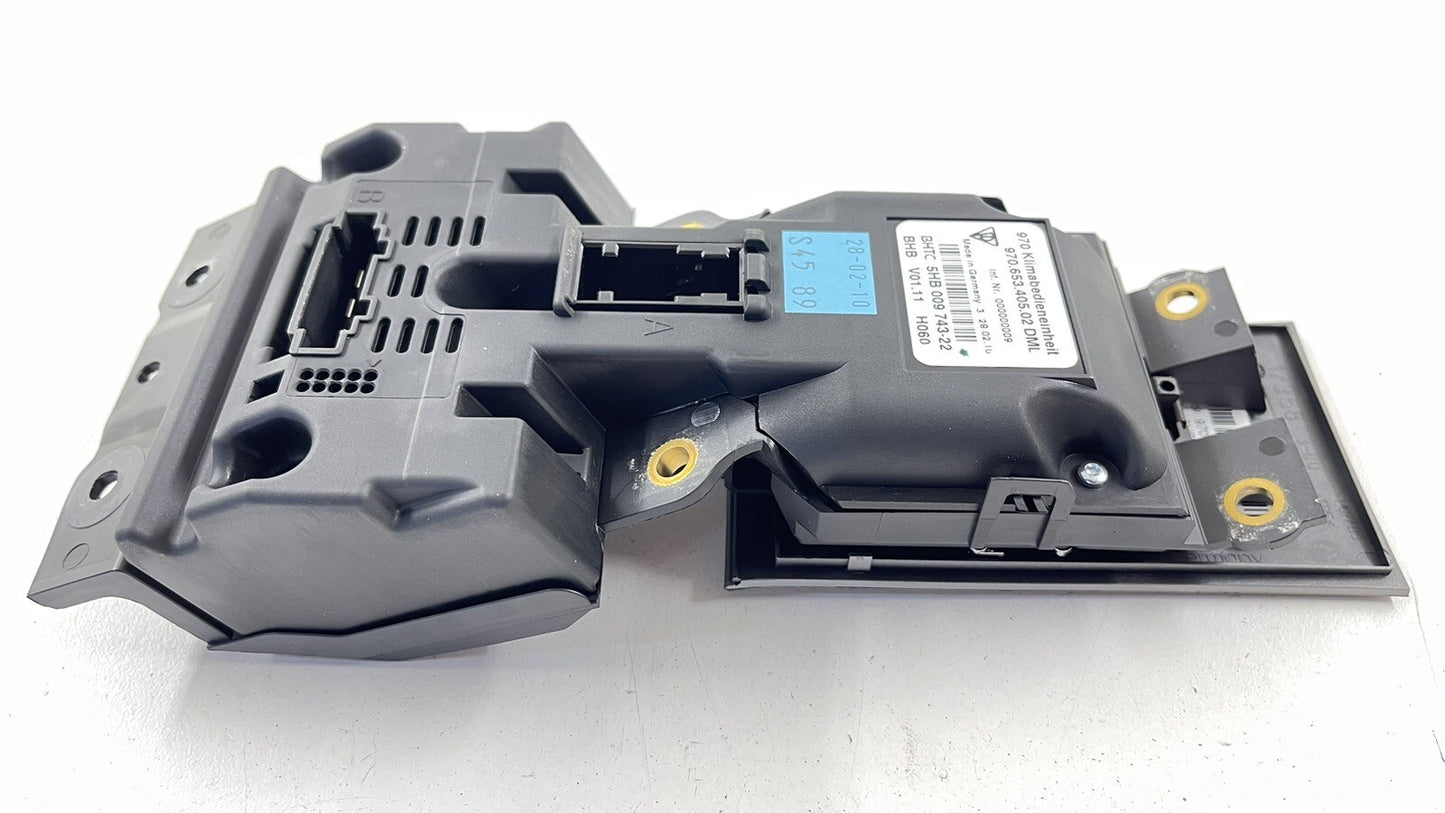 10-16 PORSCHE PANAMERA REAR CENTER CONSOLE HEATED SEAT SWITCH PANEL TRIM OEM