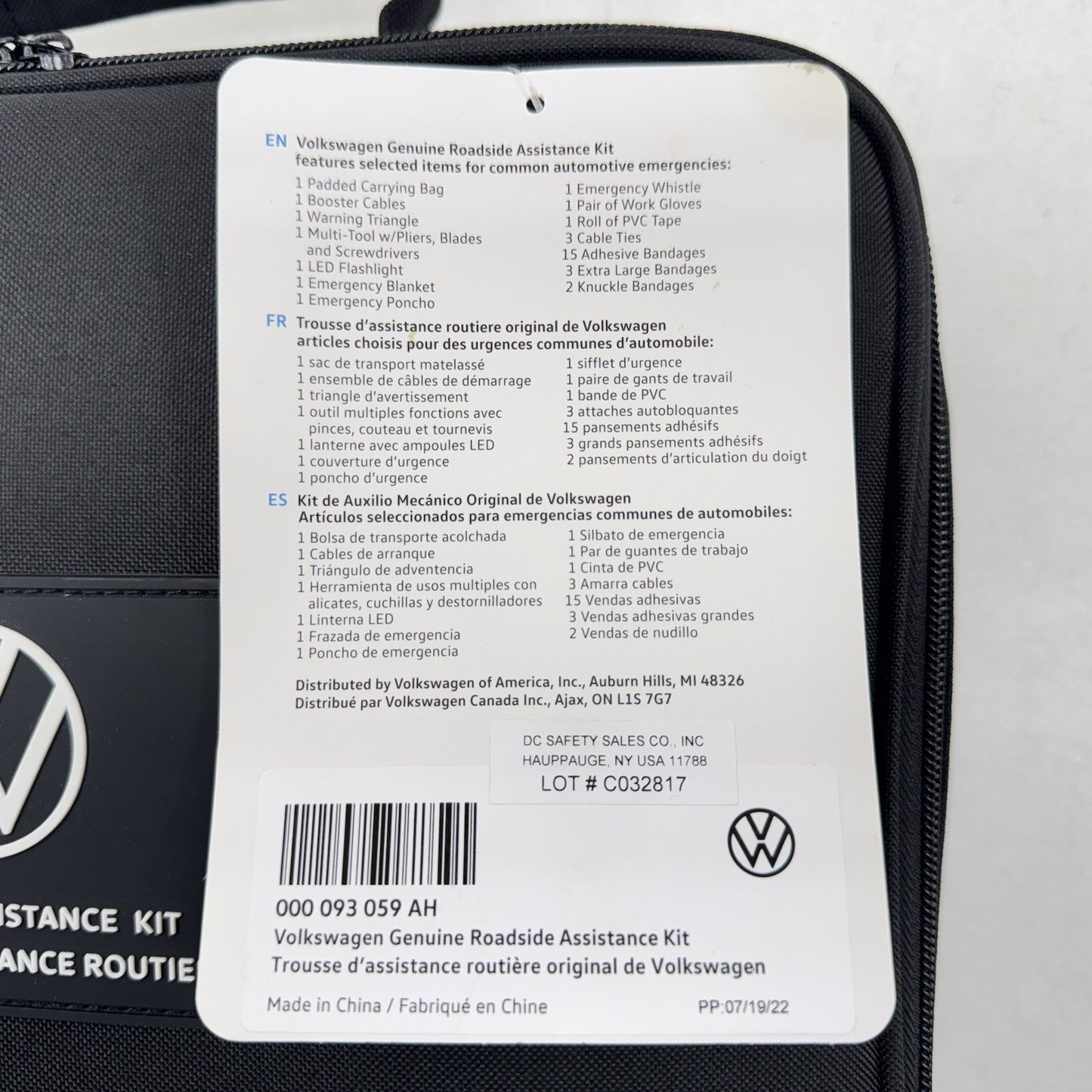 22-25 VOLKSWAGEN GOLF R MK8 EMERGENCY ROADSIDE ASSISTANCE KIT 000093059AH OEM