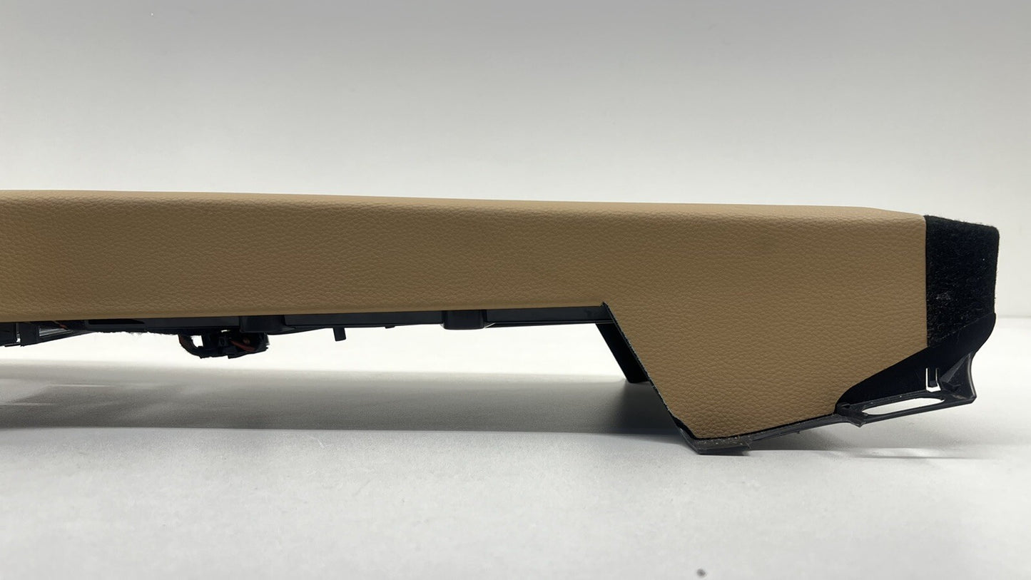 10-16 PORSCHE PANAMERA REAR CENTER CONSOLE TRIM COVER PANEL LUXOR BEIGE OEM