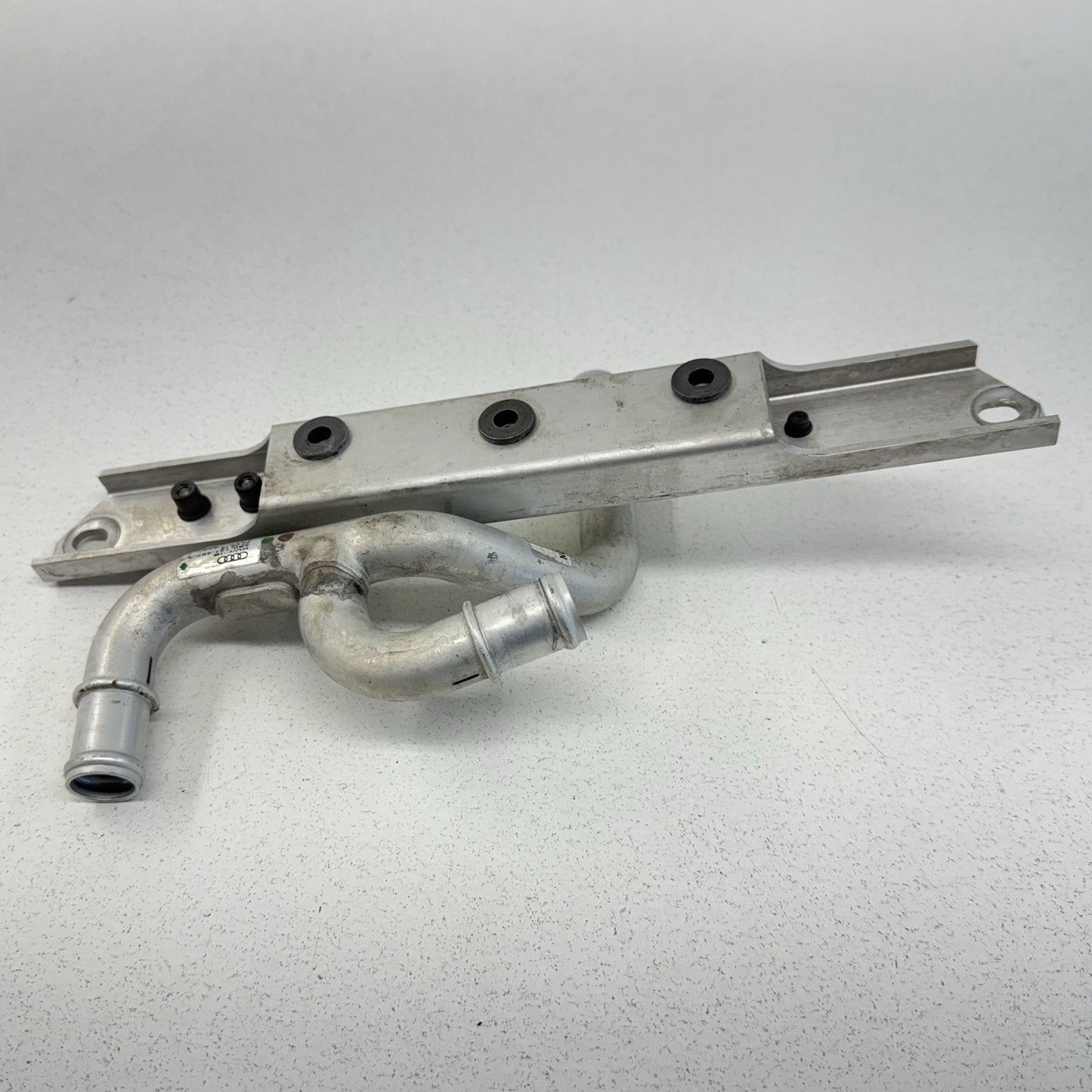 17-23 Audi R8 Coolant Pipe Line W/ Support Mount Bracket OEM