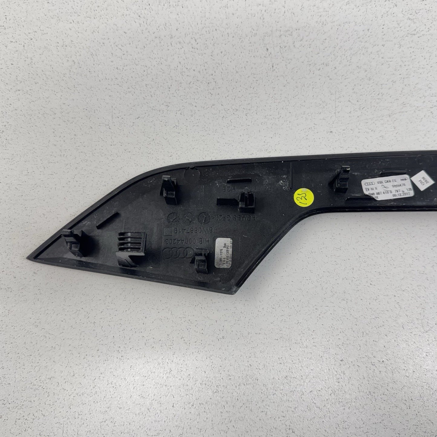 18-25 Audi S5 Sportback Driver Left Rear Interior Door Trim Carbon Fiber OEM