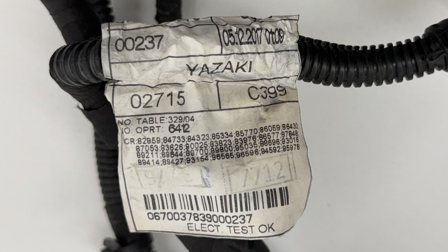 2018 Maserati Ghibli Front Engine Bay Wiring Wire Harness With Fuse Box OEM
