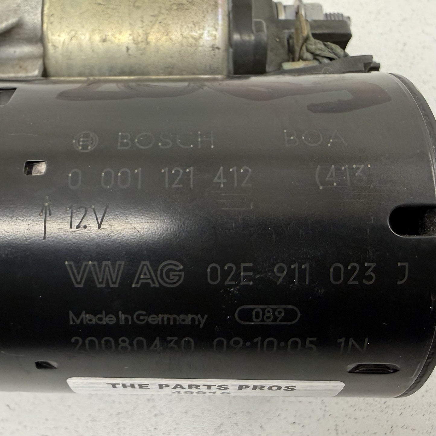 08-10 Audi TT 2.0L Bosch Motor Engine Crank Starter 02E911023J OEM