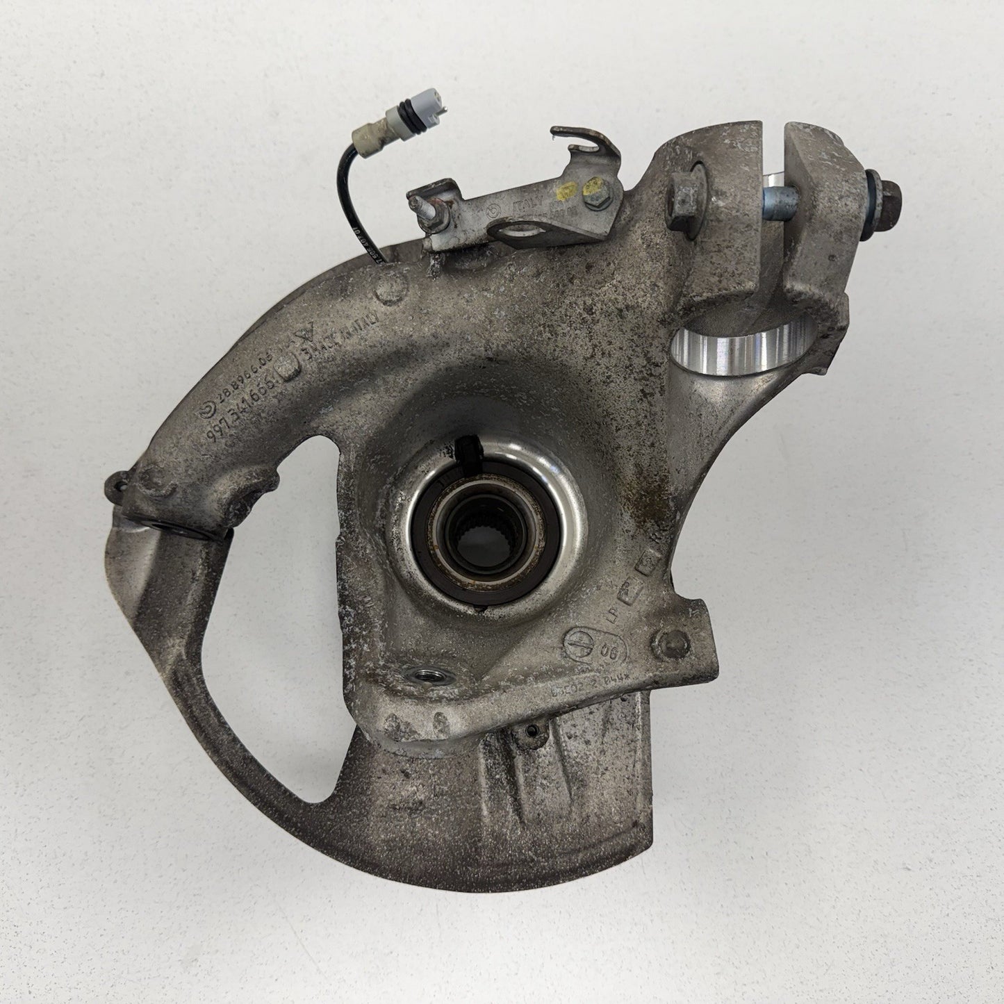 06-12 Porsche 911 997 Carrera 4S Right Front Knuckle Hub W/ Control Arm Set OEM