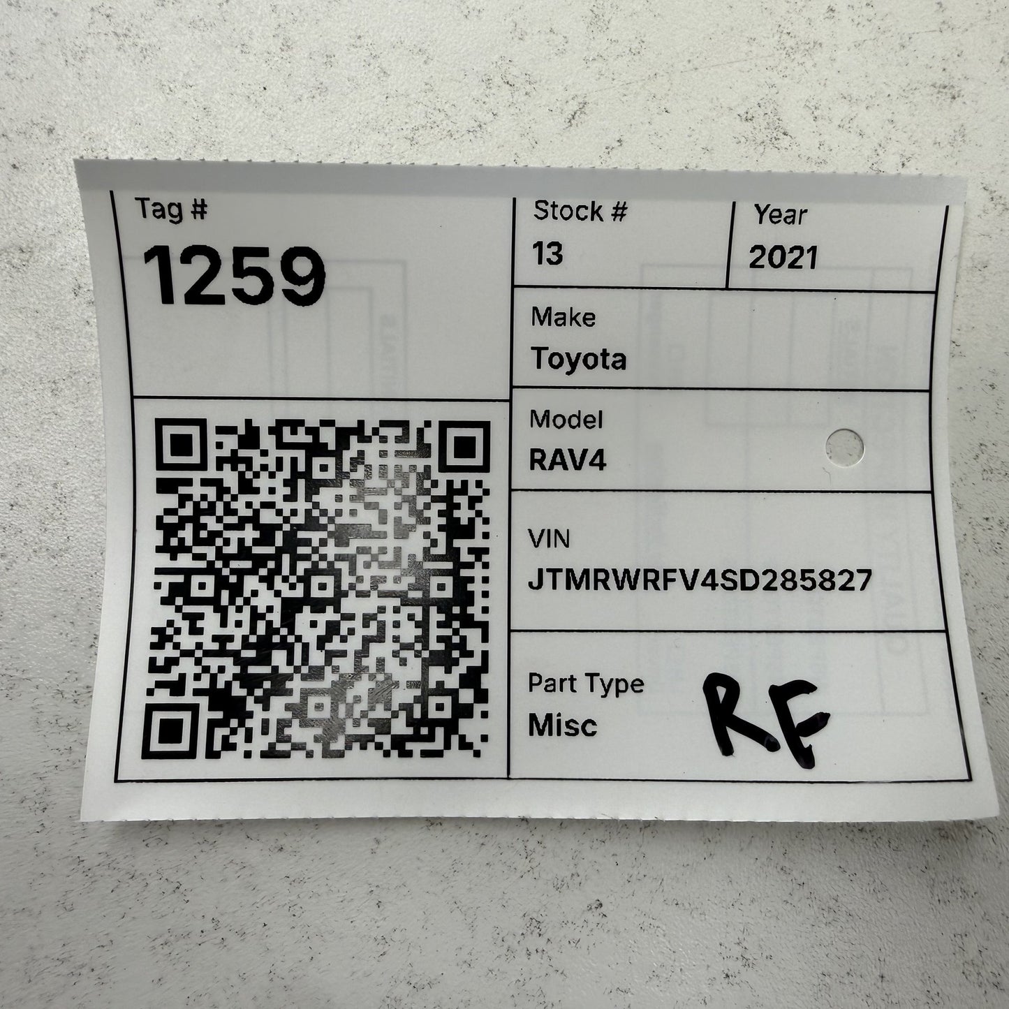 2019-2025 Toyota RAV4 Front Crash Impact Sensor 89173-11010 OEM