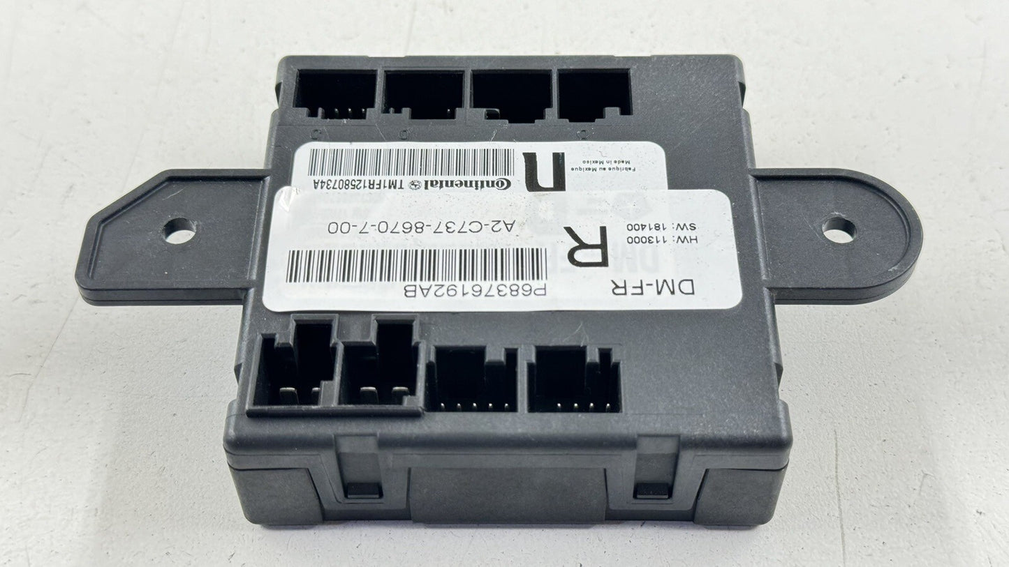 17-23 MASERATI GHIBLI PASSENGER RIGHT FRONT DOOR CONTROL MODULE 68376192AA OEM