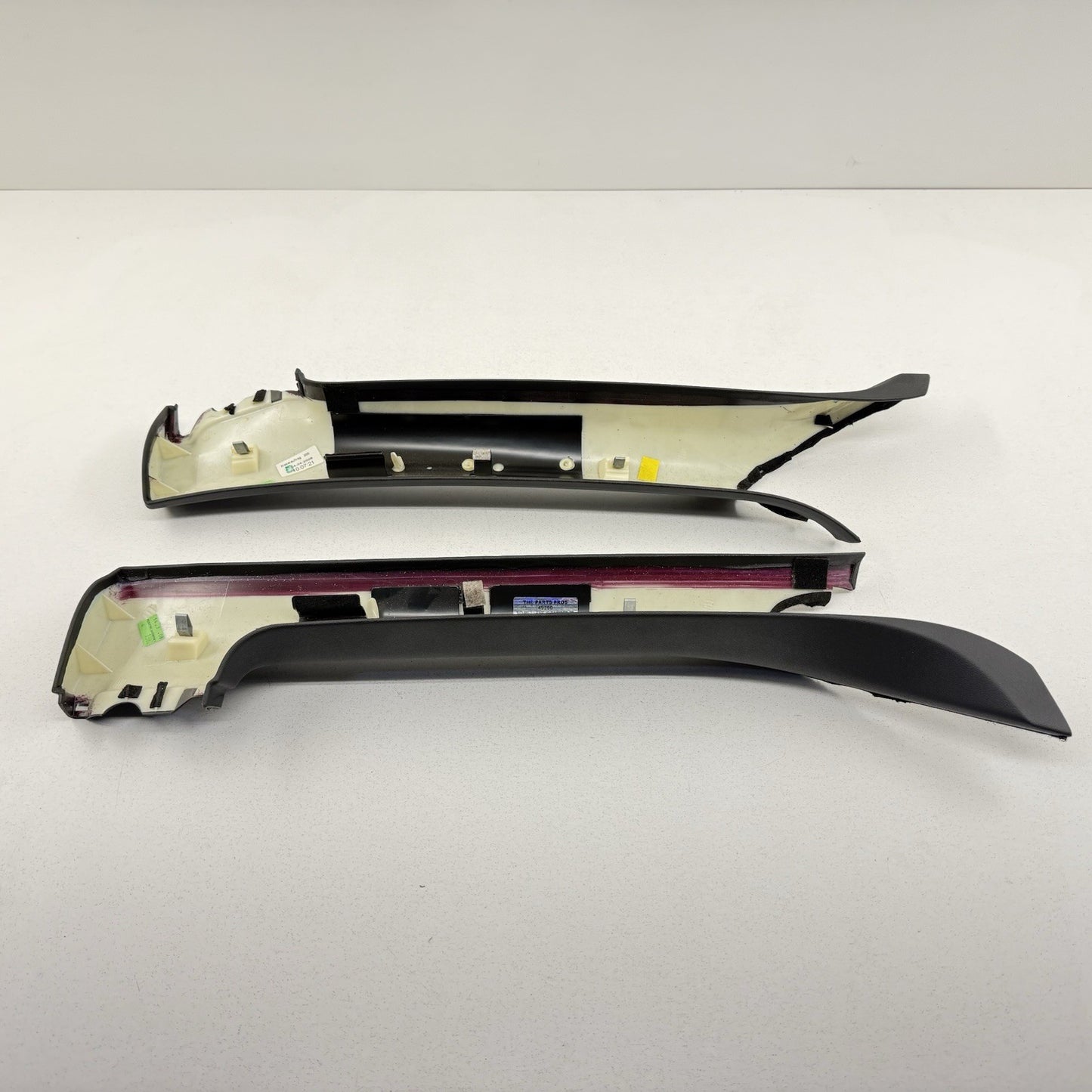 08-15 Audi TT Convertible Front A Pillar Trim Pair Left & Right Black OEM
