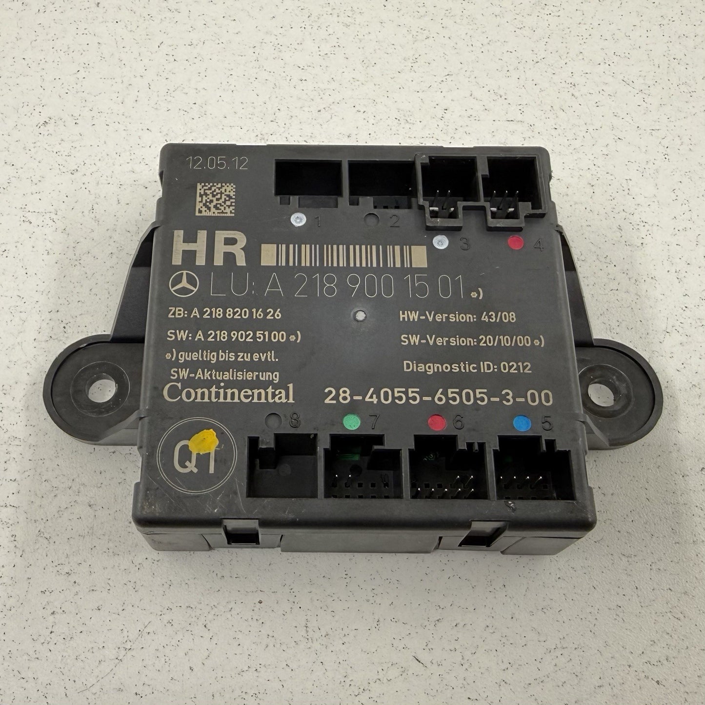 08-14 Mercedes W204 C250 Passenger Right Rear Door Control Module 2189001501 OEM