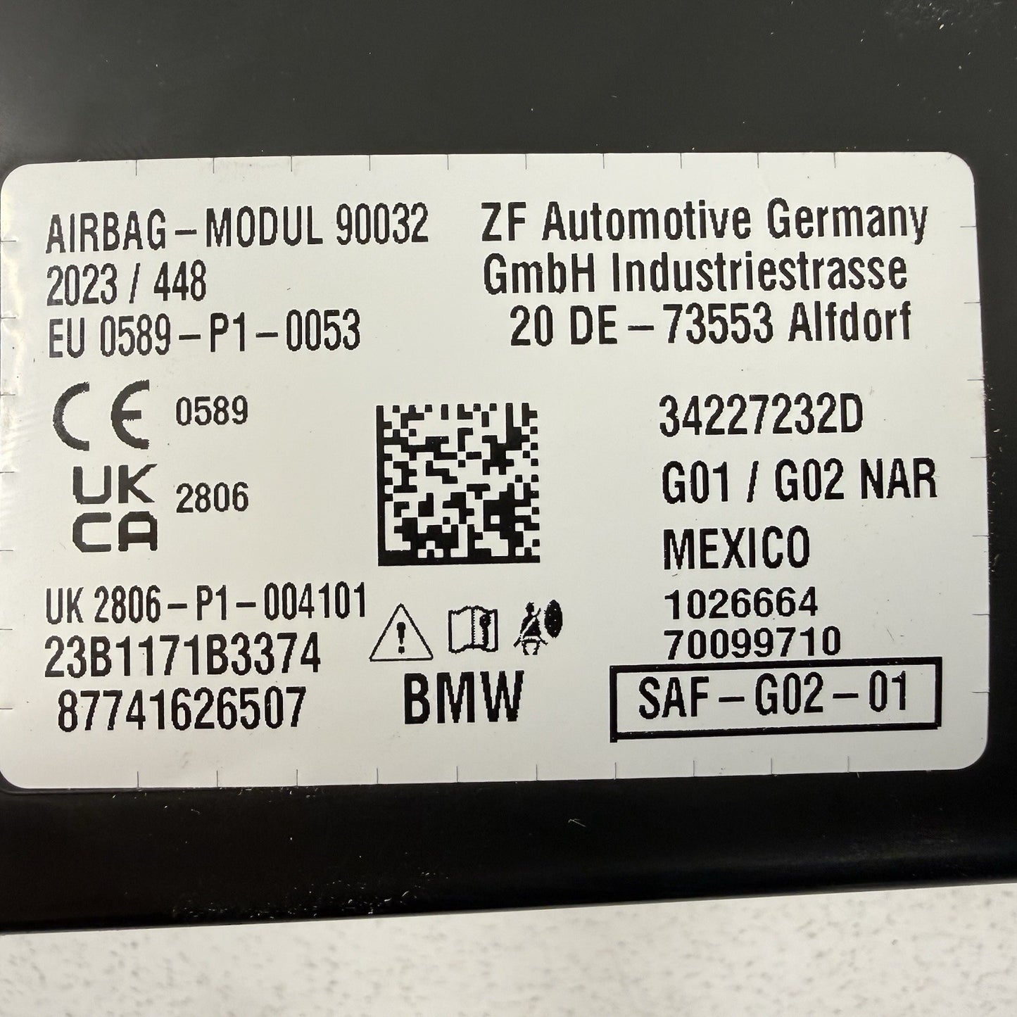 18-24 BMW G01 X3 Driver Left Front Seat Airbag Air Bag SRS 7416265 OEM