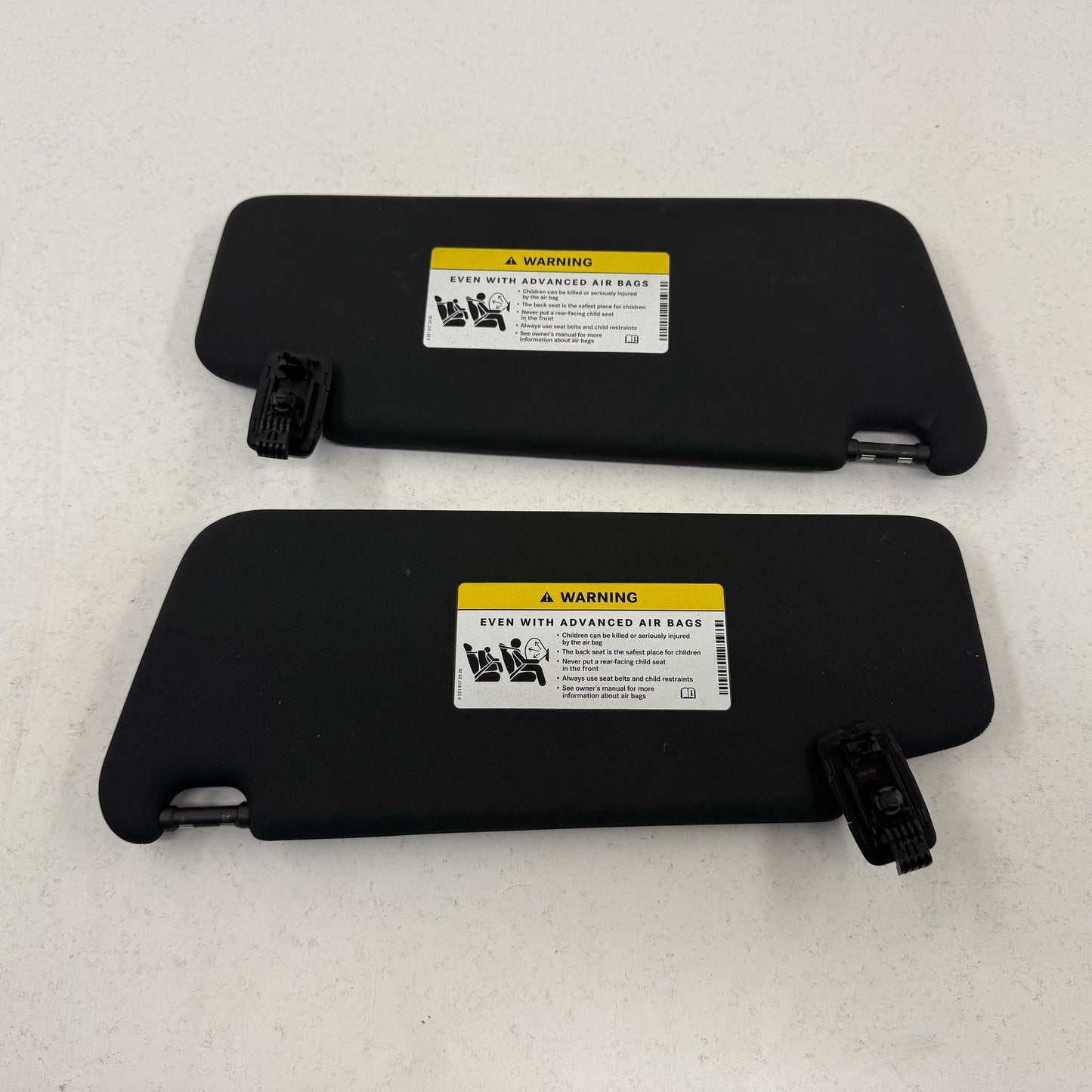 2008-2014 Mercedes C250 W204 Sunvisor Sun Visor Shade Pair Left Right Black OEM