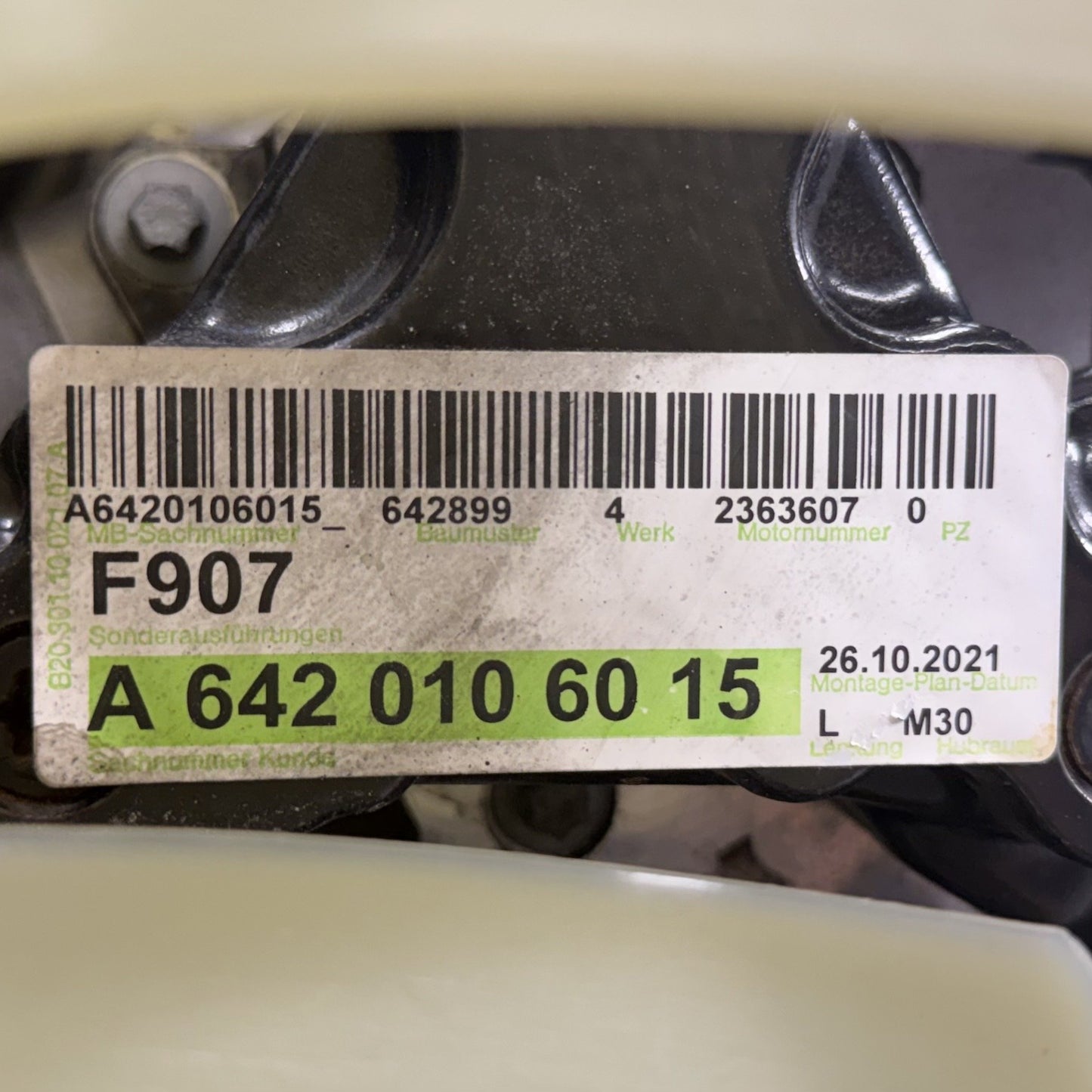 2019-2022 Mercedes Sprinter 2500 W907 3.0L Diesel OM642 Engine Motor 25K OEM