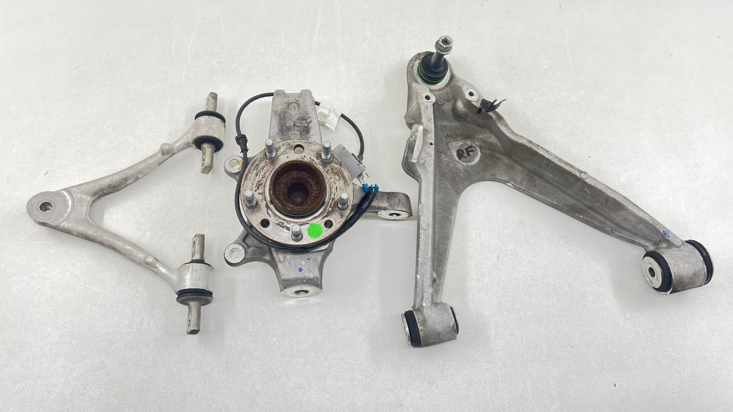 01-04 CORVETTE C5 Z06 RIGHT FRONT SPINDLE KNUCKLE HUB WITH CONTROL ARM SET OEM
