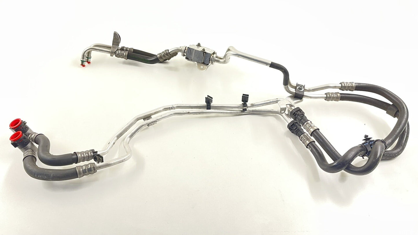 15-21 BMW M2 M3 M4 TRANSMISSION OIL COOLER COOLING LINE PIPE HOSE W/ BLOCK OEM