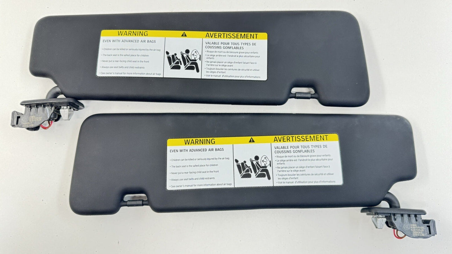 20-23 TOYOTA SUPRA LEFT RIGHT FRONT SUNVISOR SUN VISOR SHADE PAIR BLACK OEM