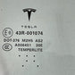 12-20 TESLA MODEL S PASSENGER RIGHT FRONT DOOR GLASS WINDOW 43R-001074 OEM