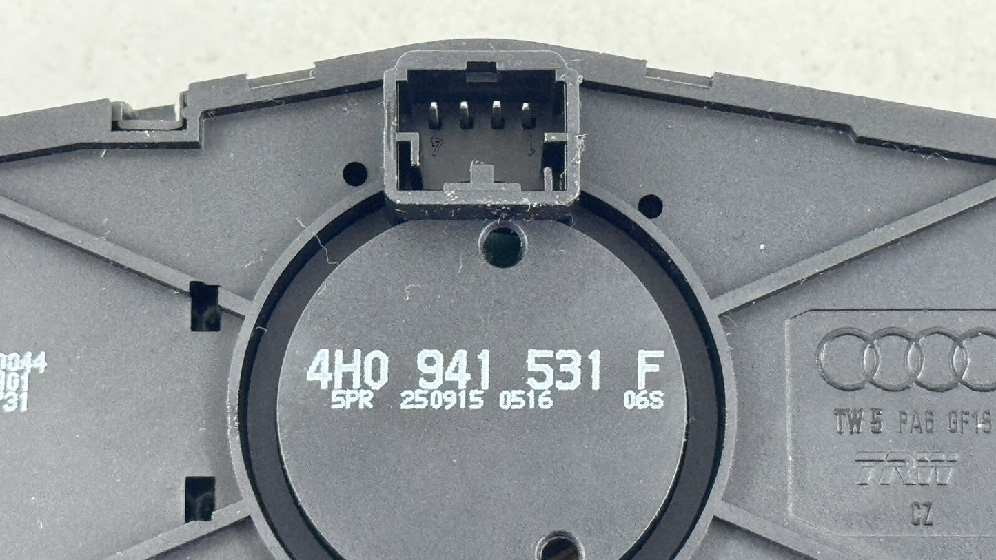15-18 AUDI A8 HEADLIGHT HEAD LIGHT LAMP CONTROL SWITCH 4H0941531F OEM