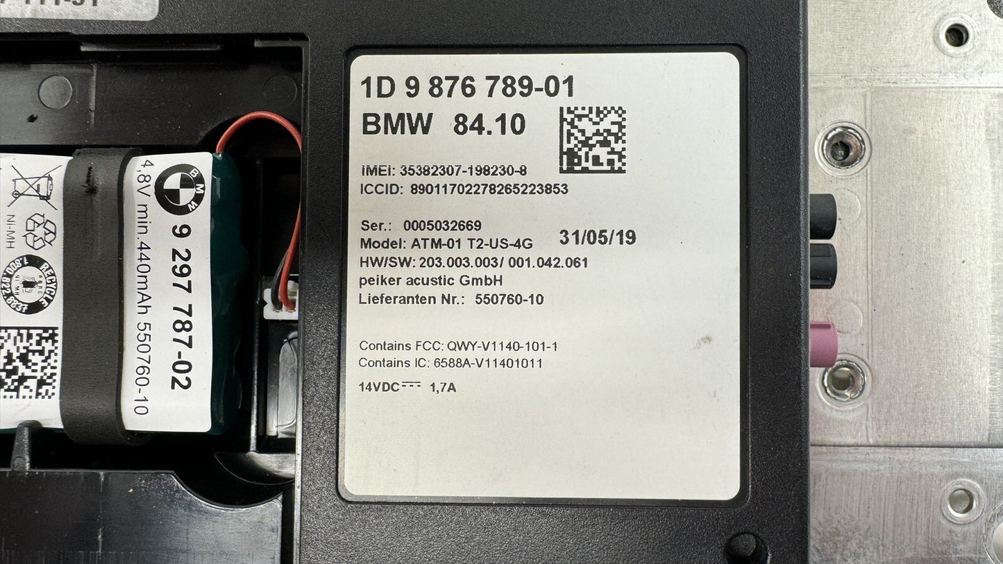 20-23 TOYOTA SUPRA BLUETOOTH COMMUNICATION TELEMATIC CONTROL MODULE 9876789 OEM