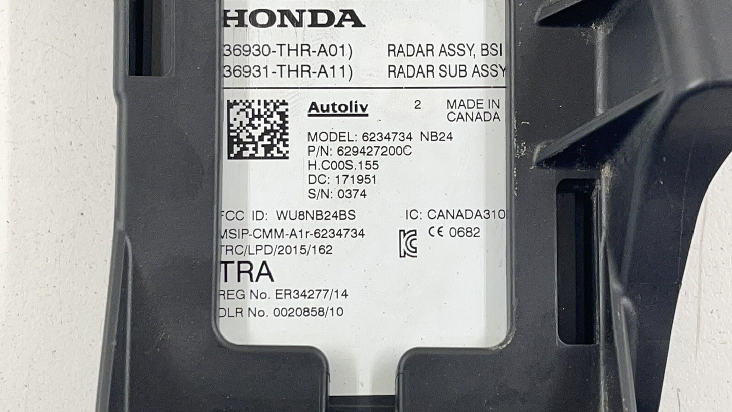 18-22 HONDA ODYSSEY PASSENGER RIGHT REAR BLIND SPOT RADAR CONTROL MODULE OEM