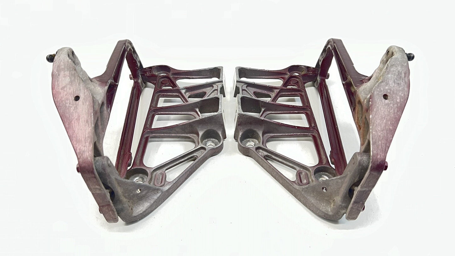 07-17 ASTON MARTIN VANTAGE FRONT HOOD HINGE MOUNT SUPPORT BRACKET PAIR OEM