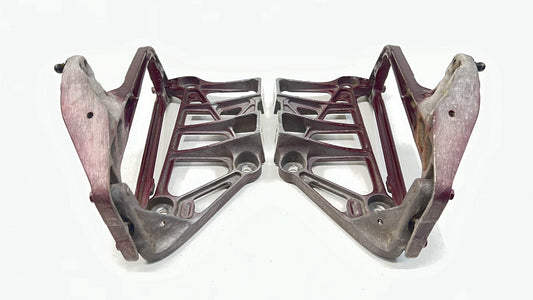 07-17 ASTON MARTIN VANTAGE FRONT HOOD HINGE MOUNT SUPPORT BRACKET PAIR OEM