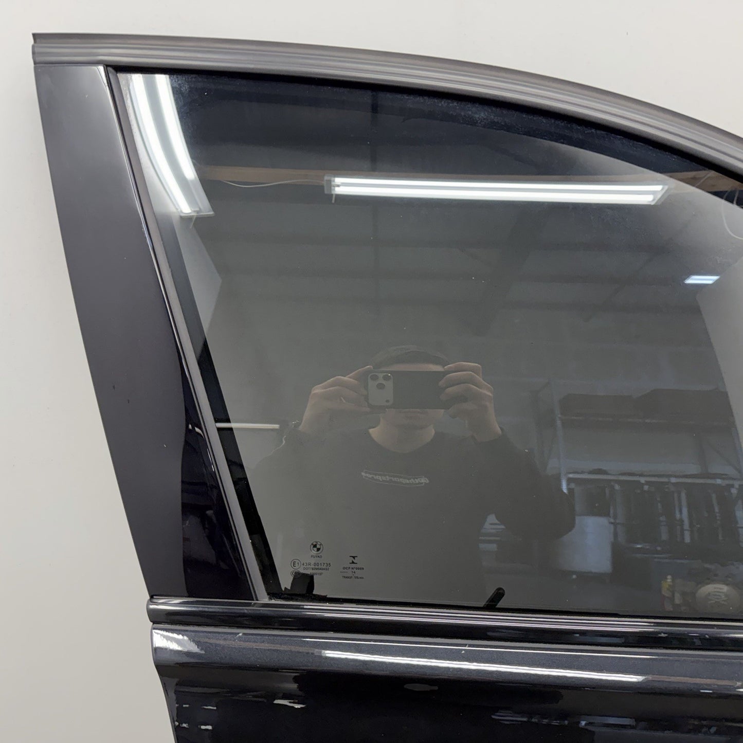 12-18 BMW F30 F80 M3 Sedan Passenger Right Front Door Shell Complete Black OEM