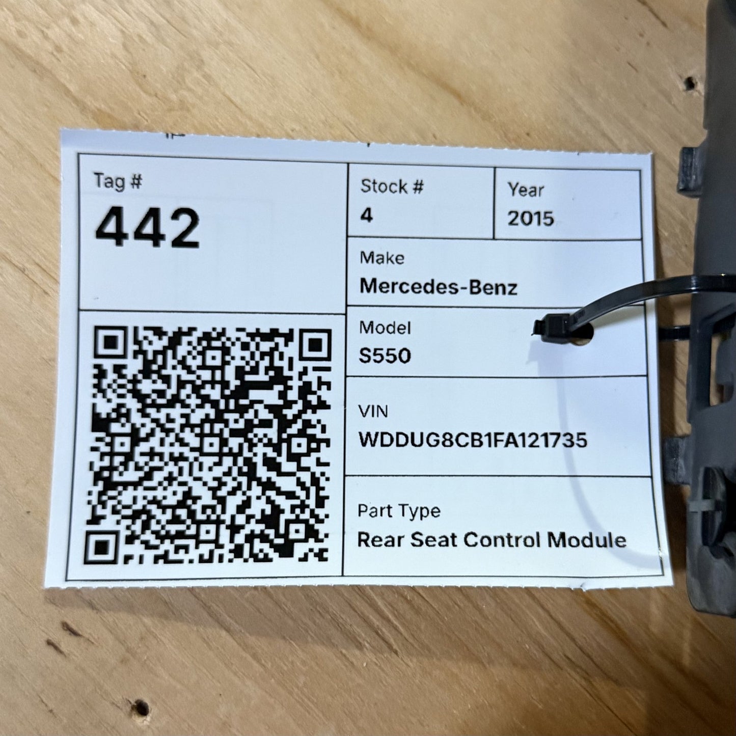 2014-2017 Mercedes-Benz S550 W222 Rear Seat Control Module A 222 900 28 08 OEM