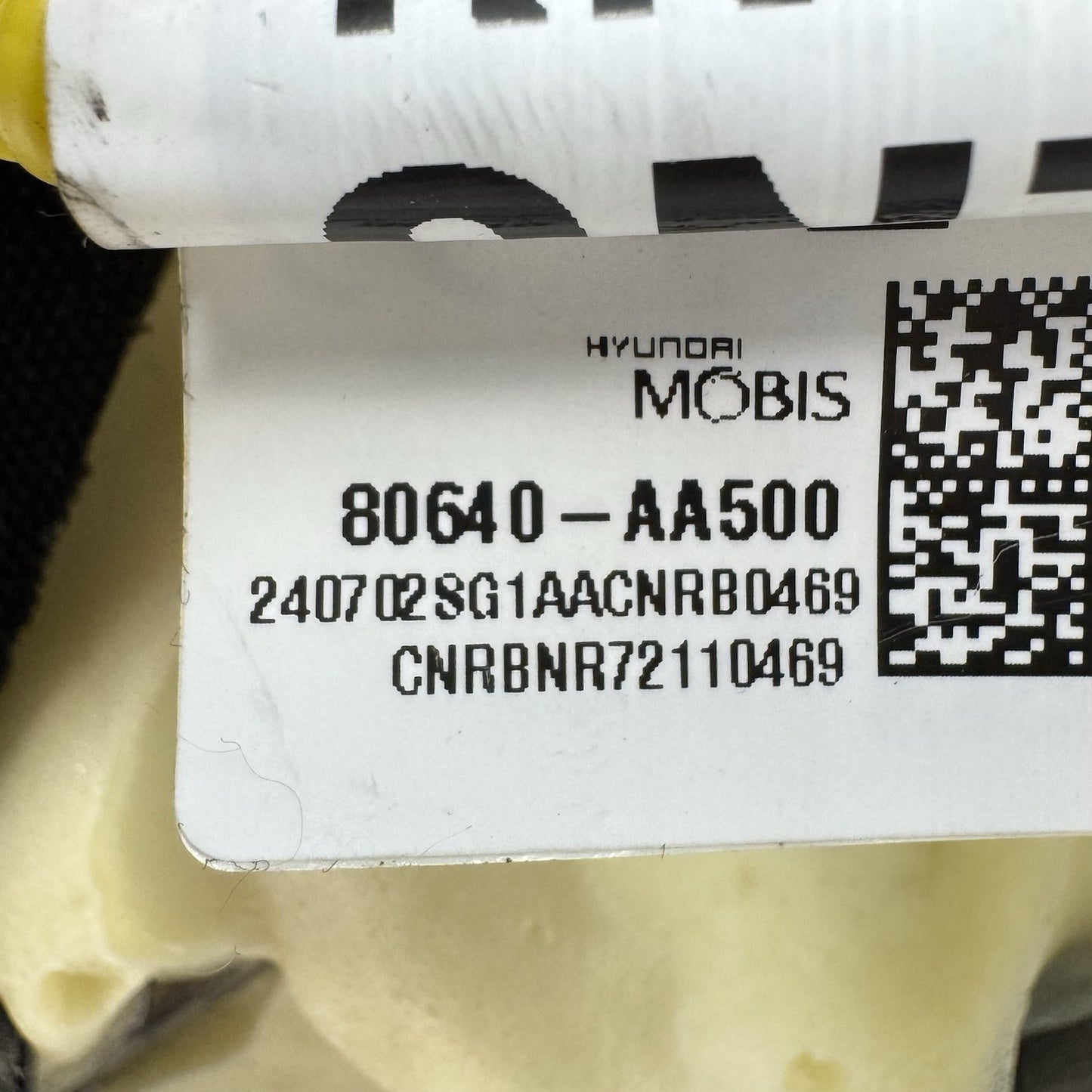 24-26 Hyundai Elantra N Right Rear Seat Bolster With Airbag Air Bag OEM