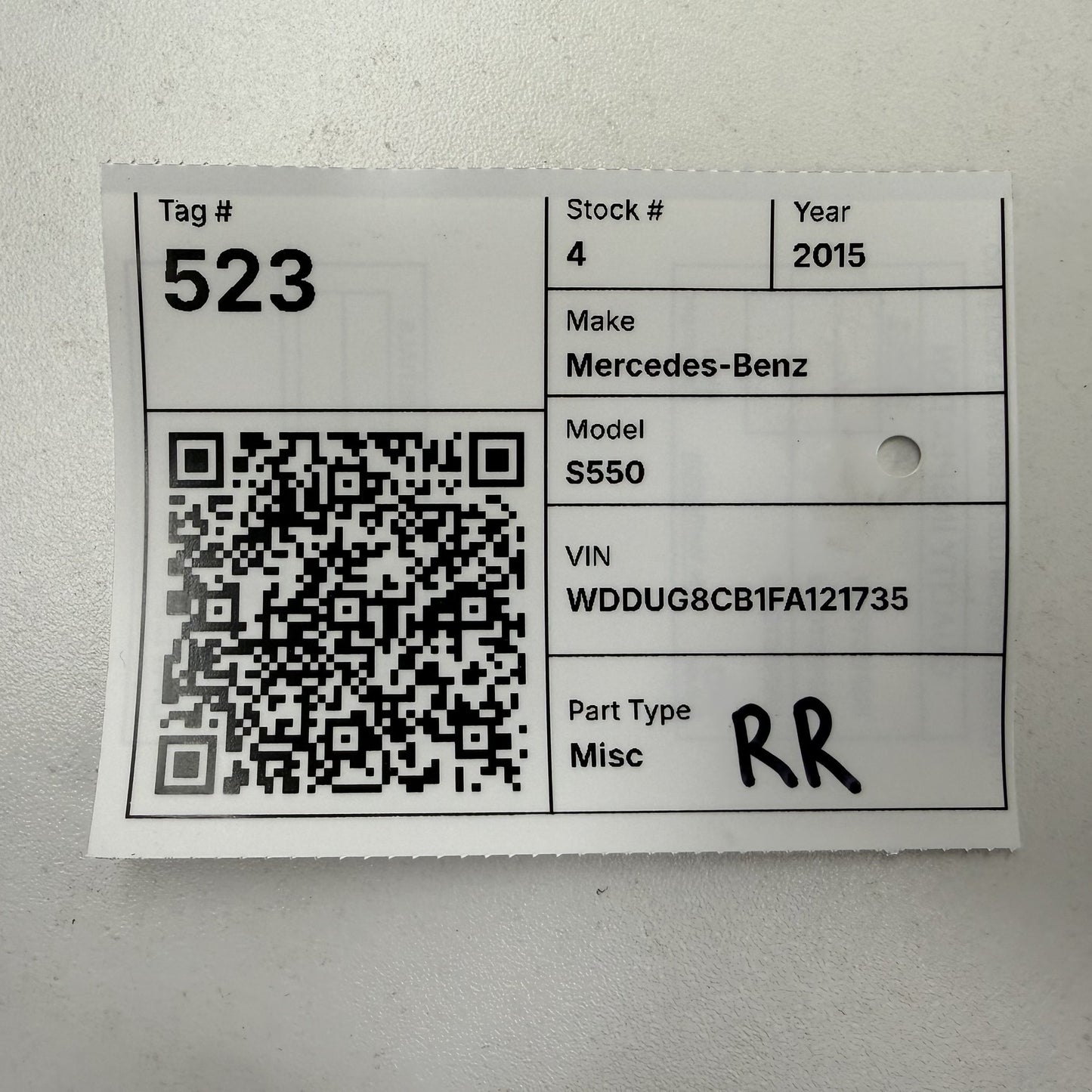 2014-2017 Mercedes-Benz S550 W222 Passenger Right Rear CV Axle Shaft OEM